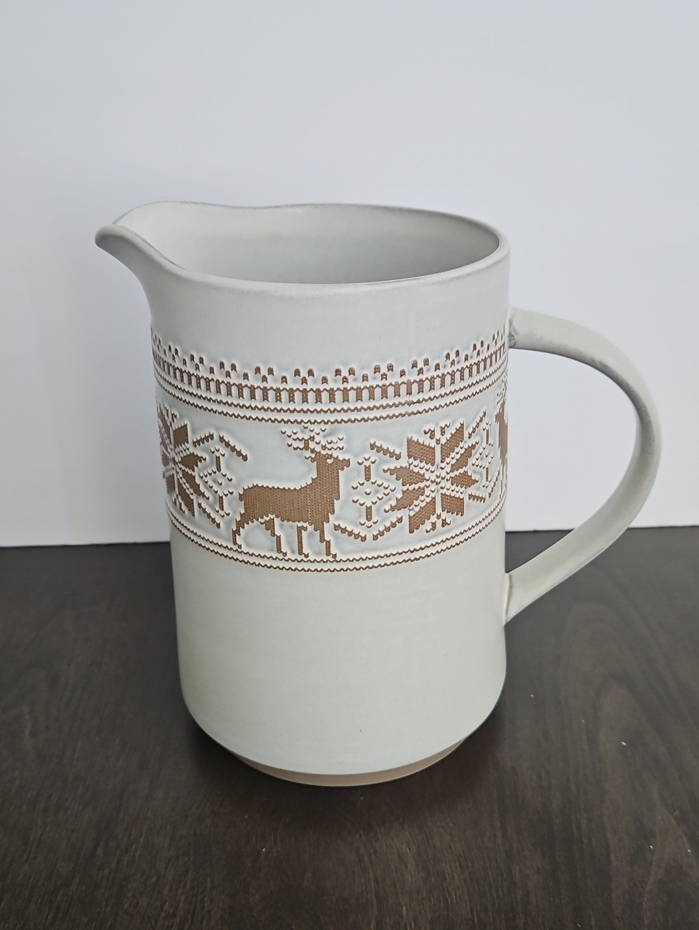 NWOT Threshold Hearth & Hand By Magnolia Ceramic Reindeer Pitcher